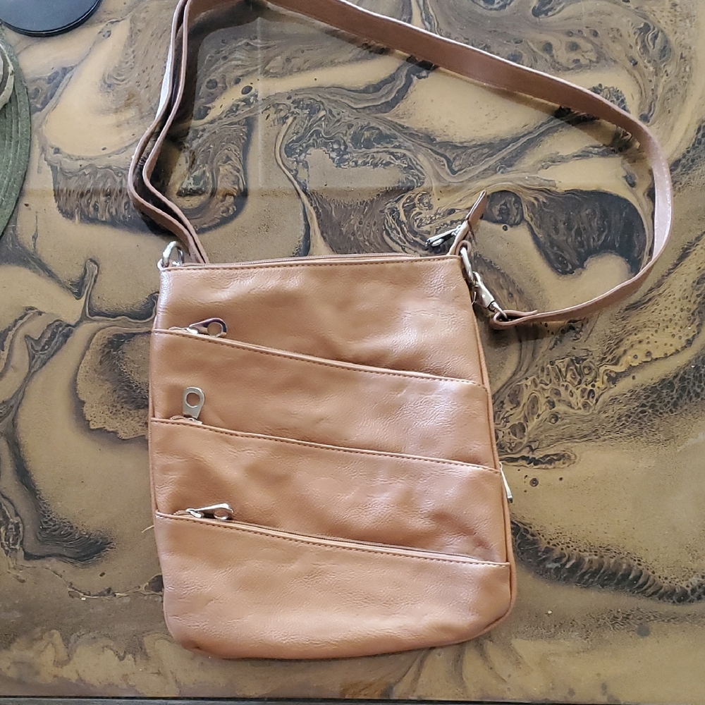 Elegant Tan Messenger Bag